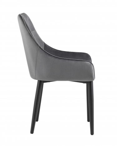 Комплект из четырех стульев Stool Group Диана серый, обивка мебельный велюр