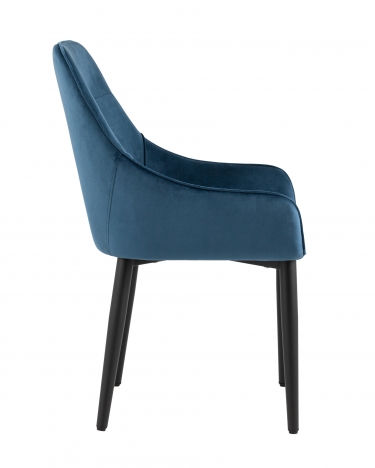 Комплект из четырех стульев Stool Group Диана велюр сине-зеленый, обивка мебельный велюр