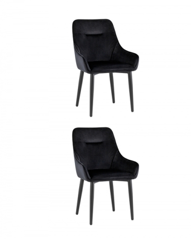 Комплект из двух стульев Stool Group Диана велюр черный 2 шт