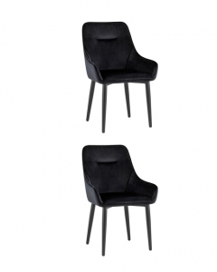 Комплект из двух стульев Stool Group Диана велюр черный 2 шт
