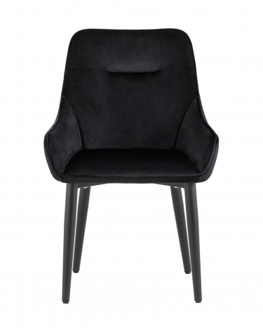 Комплект из четырех стульев Stool Group Диана велюр черный ножки металл черный