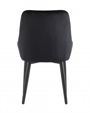 Комплект из четырех стульев Stool Group Диана велюр черный ножки металл черный