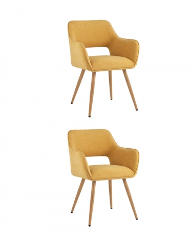 Комплект из двух стульев Stool Group Кромвель II желтый 2 шт