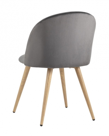 Комплект из четырех стульев Stool Group Лион велюр серый 4 шт