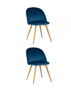 Стул Stool Group Лион Страйпс велюр голубой 2 шт