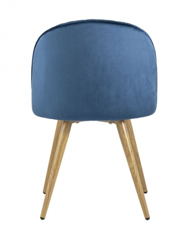 Комплект из четырех стульев Stool Group Лион Страйпс велюр голубой 4 шт