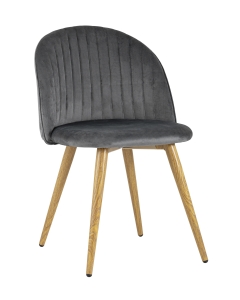 Стул Stool Group Лион Страйпс велюр серый 2 шт