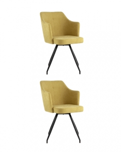 Комплект из двух стульев Stool Group Слинг вращающийся желтый 2 шт