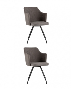 Комплект из двух стульев Stool Group Слинг вращающийся серо-коричневый 2 шт