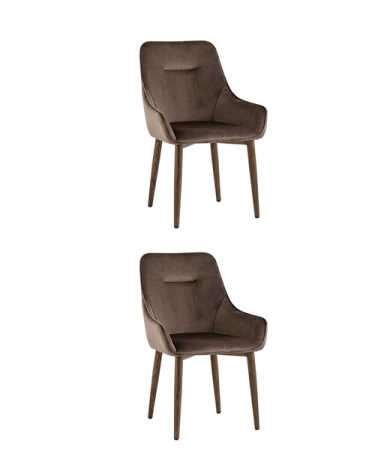 Комплект из двух стульев Stool Group Диана велюр коричневый 2 шт