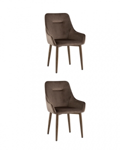 Комплект из двух стульев Stool Group Диана велюр коричневый 2 шт
