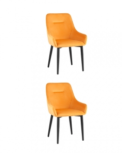 Комплект из двух стульев Stool Group Диана велюр оранжевый 2 шт