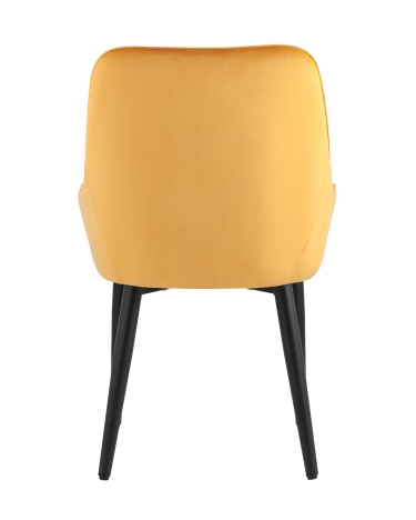 Комплект из четырех стульев Stool Group Диана велюр оранжевый ножки металл черные