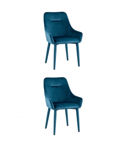 Комплект из двух стульев Stool Group Диана велюр сине-зеленый ножки велюр 2 шт