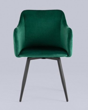 Комплект из двух стульев Stool Group Ника вращающийся велюр изумрудный 2 шт.