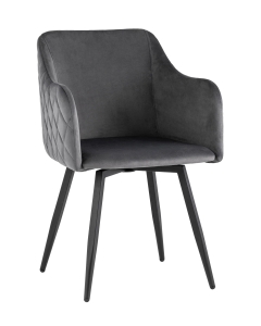 Комплект из двух стульев Stool Group Ника вращающийся велюр серый 2 шт