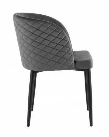 Комплект из четырех стульев Stool Group Оскар велюр серый 4 шт