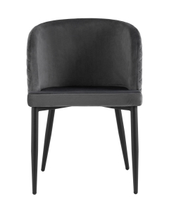 Комплект из четырех стульев Stool Group Оскар велюр серый 4 шт