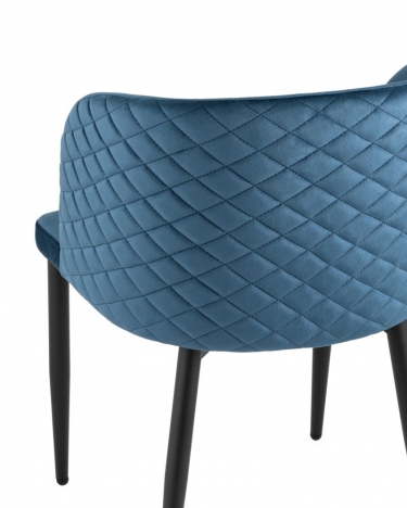 Комплект из четырех стульев Stool Group Оскар велюр сине-зеленый 4 шт