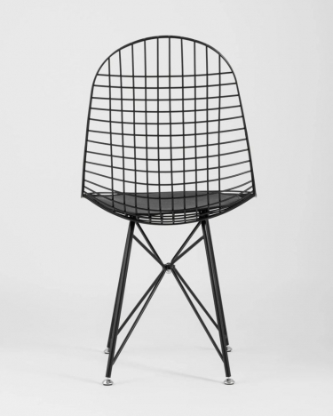 Стул обеденный Stool Group Eiffel черный с черной подушкой 2 шт