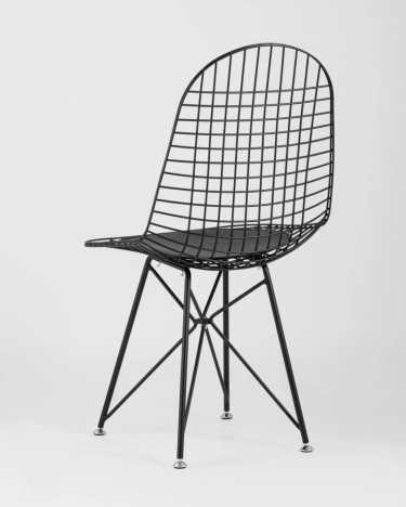 Стул обеденный Stool Group Eiffel черный с черной подушкой 2 шт