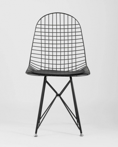 Стул обеденный Stool Group Eiffel черный с черной подушкой 4 шт