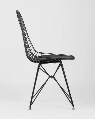 Стул обеденный Stool Group Eiffel черный с черной подушкой 4 шт