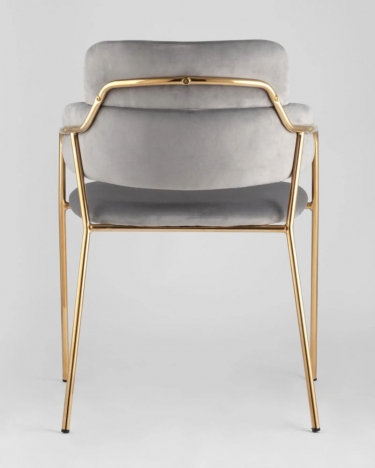 Стул Stool Group Полин светло-серый 2 шт. с золотыми ножками