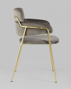 Стул Stool Group Полин коричневый 2 шт. с золотыми ножками