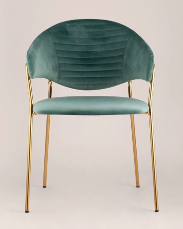 Стул Stool Group Эвита мятный 2 шт. с золотыми ножками