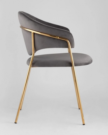Стул Stool Group Эвита темно-серый 2 шт. с золотыми ножками