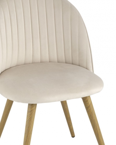 Стул Stool Group Лион Страйпс велюр кремовый 4 шт