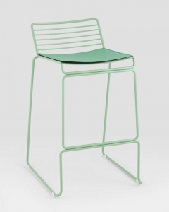 Стул Stool Group Danny полубарный зеленый с подушкой