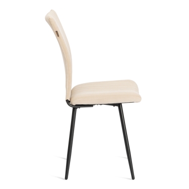 Стул обеденный Tetchair Monte Carlo разборный, ткань велюр, 45х55х97, молочный/черный, Porsche 2