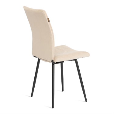 Стул обеденный Tetchair Monte Carlo разборный, ткань велюр, 45х55х97, молочный/черный, Porsche 2