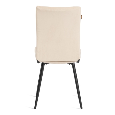 Стул обеденный Tetchair Monte Carlo разборный, ткань велюр, 45х55х97, молочный/черный, Porsche 2