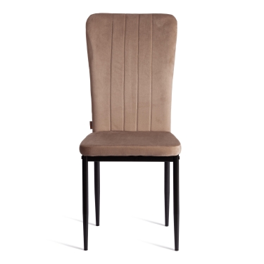 Стул Tetchair VERTER mod. BC577-DC металл, флок, 41 х 52 х 95 см, Beige бежевый HLR8 / черный