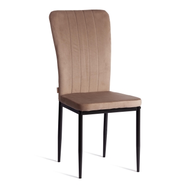Стул Tetchair VERTER mod. BC577-DC металл, флок, 41 х 52 х 95 см, Beige бежевый HLR8 / черный