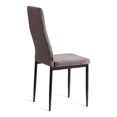Стул Tetchair Easy mod. JSC02-1 металл, флок, 41 х 52 х 96 см, Dark grey темно-серый HLR24 / черный