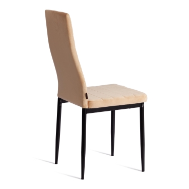Стул Tetchair Easy mod. JSC02-1 металл, флок, 41 х 52 х 96 см, sandy песочный HLR6 / черный