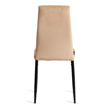Стул Tetchair Easy mod. JSC02-1 металл, флок, 41 х 52 х 96 см, sandy песочный HLR6 / черный
