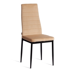 Стул Tetchair Easy mod. JSC02-1 металл, флок, 41 х 52 х 96 см, sandy песочный HLR6 / черный