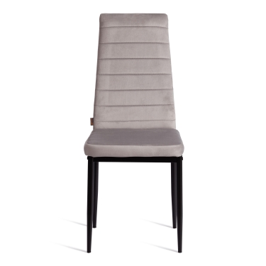 Стул Tetchair Easy mod. JSC02-1 металл, флок, 41 х 52 х 96 см, Light grey светло-серый HLR14 / черный