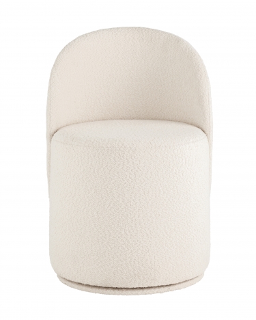 Пуф Stool Group Loreen вращающийся букле Белый