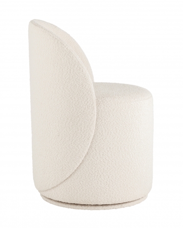 Пуф Stool Group Loreen вращающийся букле Белый