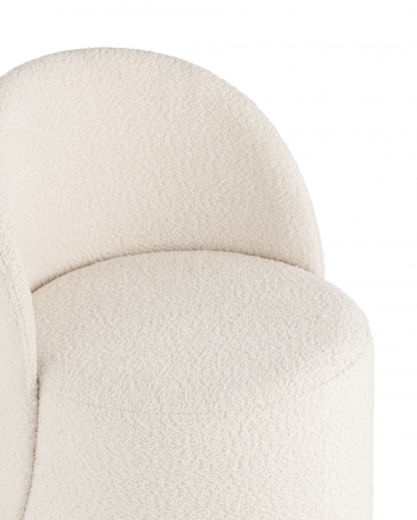 Пуф Stool Group Loreen вращающийся букле Белый