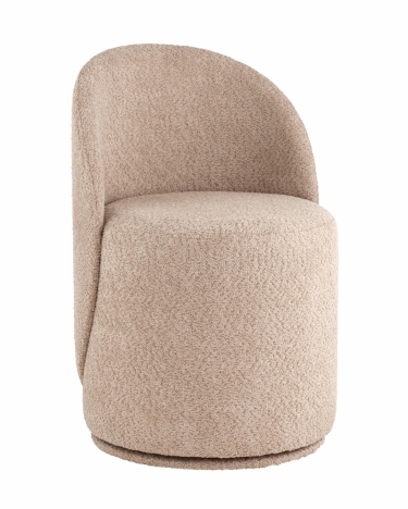 Пуф Stool Group Loreen вращающийся букле Капучино