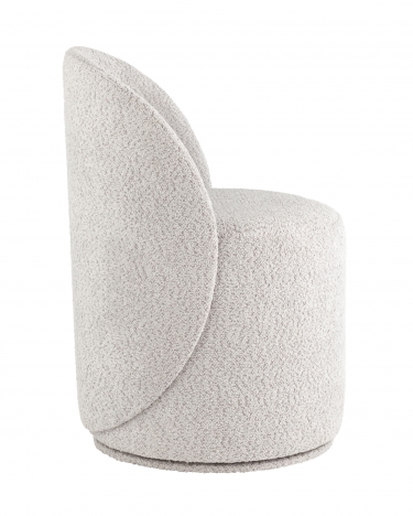 Пуф Stool Group Loreen вращающийся букле Светло-серый
