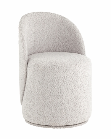 Пуф Stool Group Loreen вращающийся букле Светло-серый