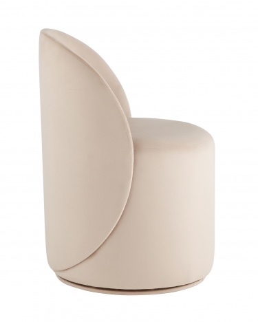 Пуф Stool Group Loreen вращающийся велюр Молочный